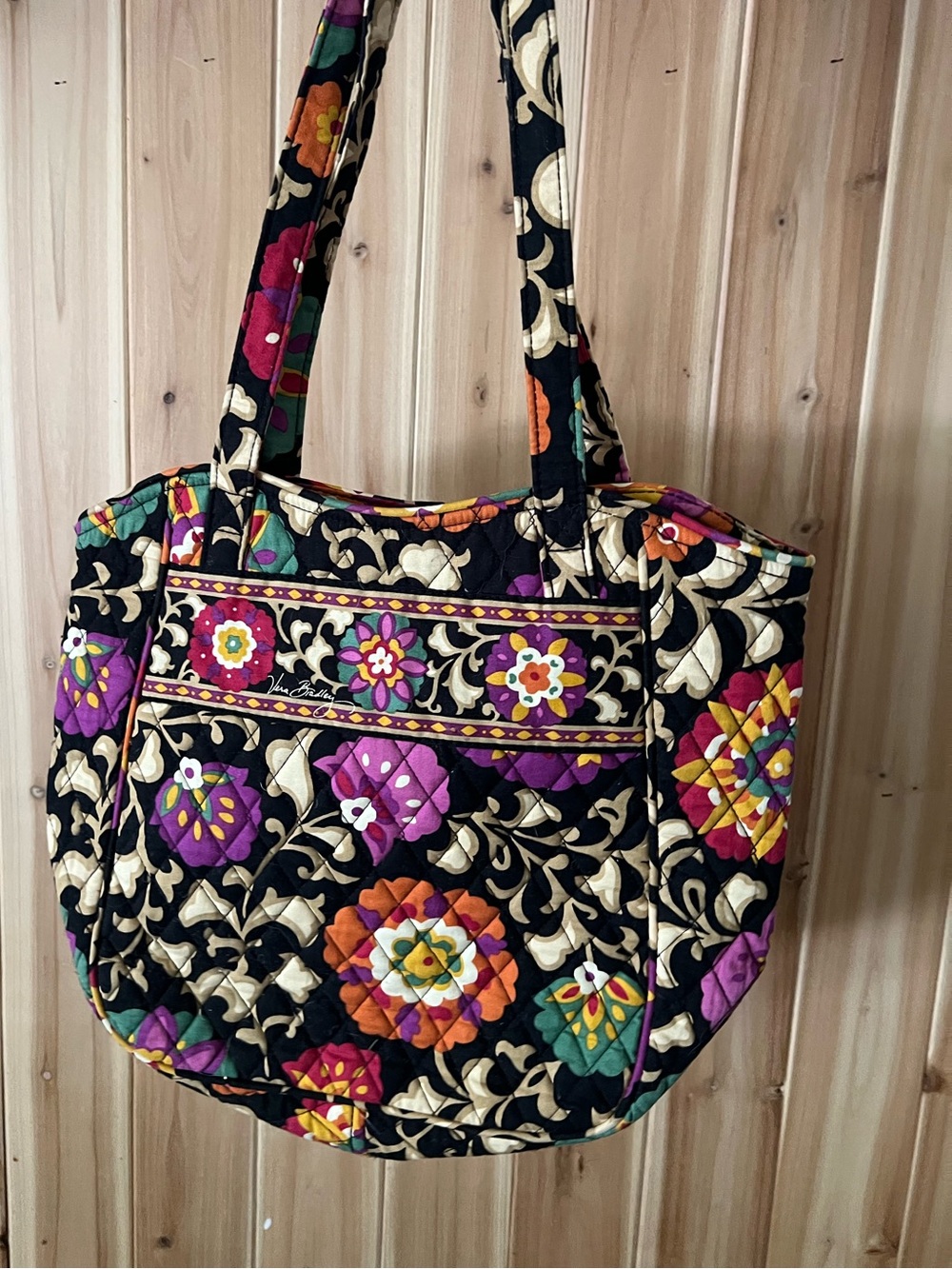 LIKE NEW Vera Bradley Suzani Quilted Shoulder Tote Bag RETIRED